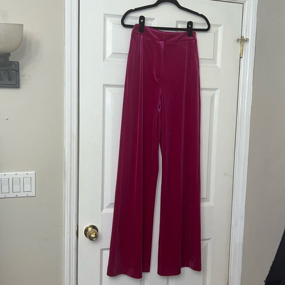 NWT Karina Grimaldi Vanna Hot Pink Pants. XS - Picture 1 of 8